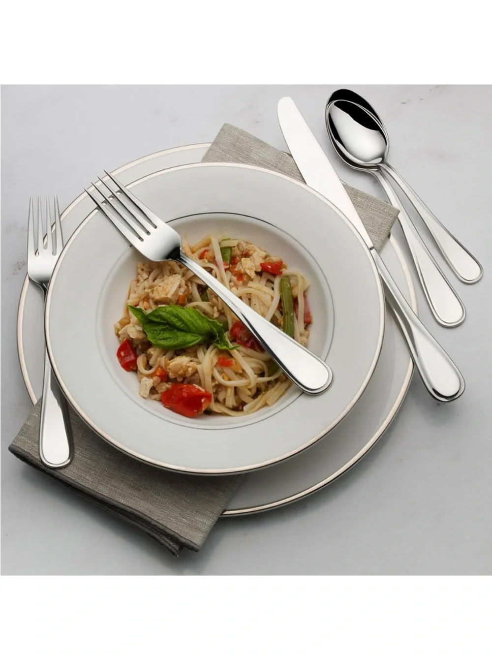 Mikasa Bravo 18/10 Stainless Steel Flatware Set, 96 - Piece Service for 12